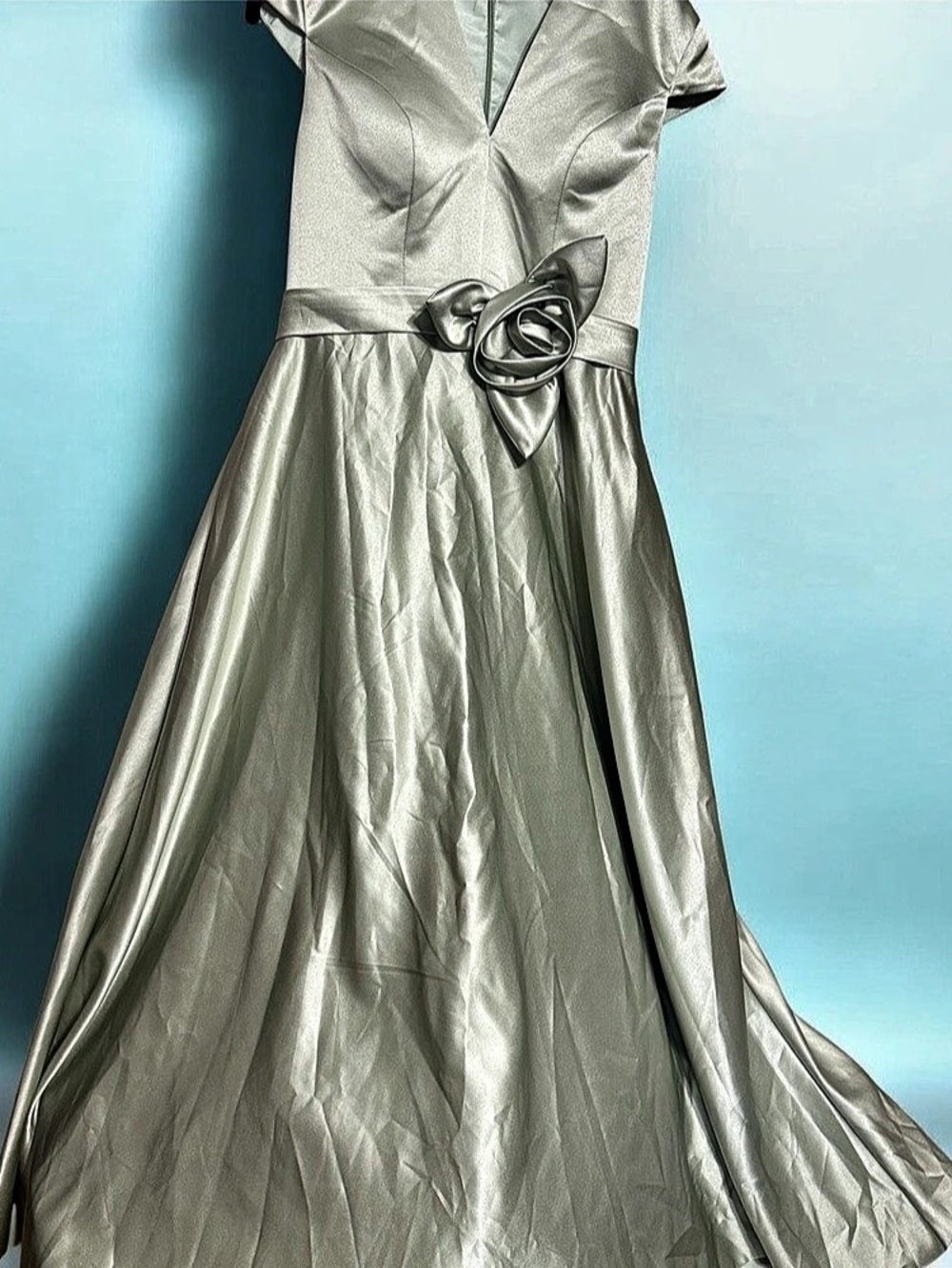 Satin Bow Maxi Dress